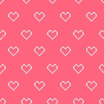 Seamless Hearts  pattern texture background Stock Illustration