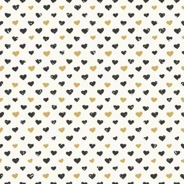 Seamless hearts pattern textured Stock Illustration