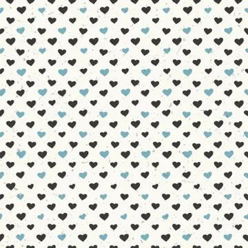 Seamless hearts pattern textured イラスト素材