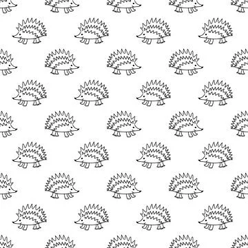 Seamless hedgehog pattern Stock Illustration