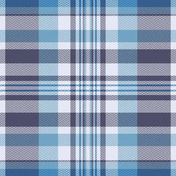 This seamless herringbone plaid pattern features a soft blue and grey color p Stock Illustration