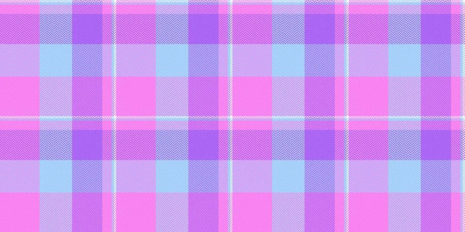 A seamless herringbone plaid pattern featuring vibrant pastel pink, purple, a Stock Illustration