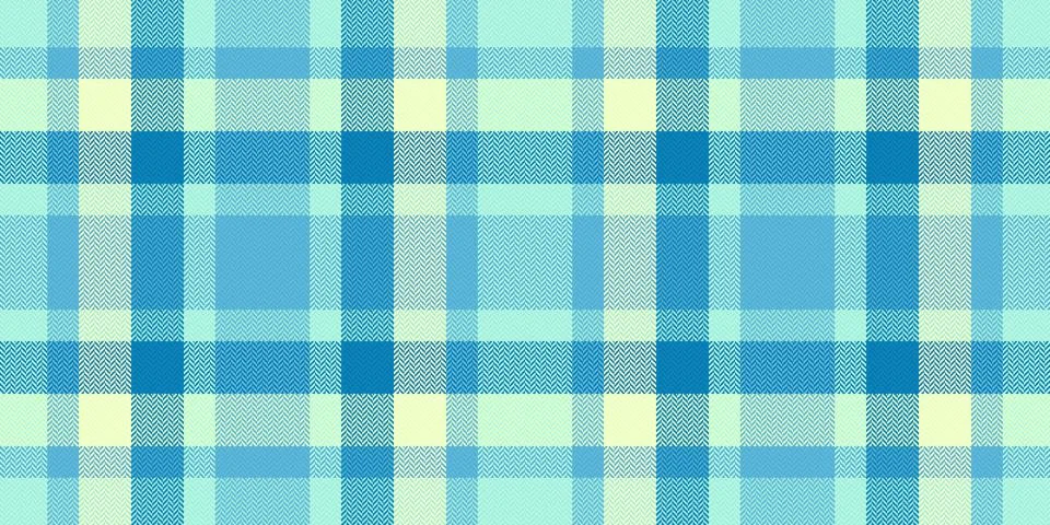 A seamless herringbone plaid pattern in refreshing blue, teal, and soft yello Illustrazione stock