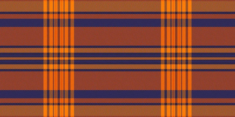 Seamless herringbone plaid pattern in vibrant orange and deep navy blue. This Stock Illustration
