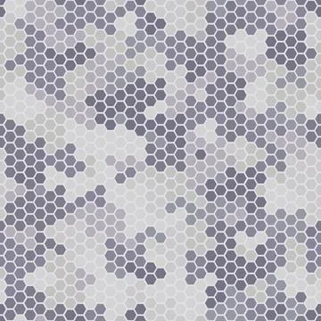 Seamless hex digital arctic snow spot camo texture for army or hunting textile Stock Illustration