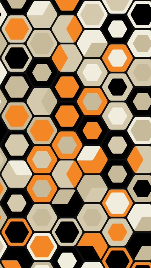 Seamless Hex Mesh Fill Procedural Motion Graphics Background Stock Footage 330056902