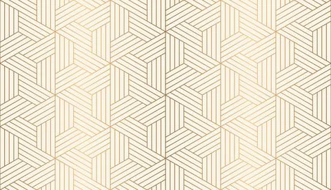 Seamless hexagon with multiple line Stock Illustration