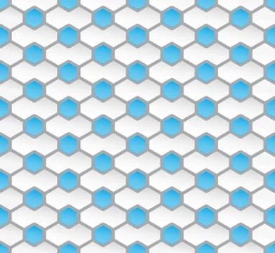 Seamless hexagon pattern background Stock Illustration