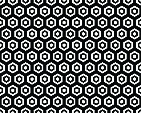 Seamless hexagon pattern background Stock Illustration