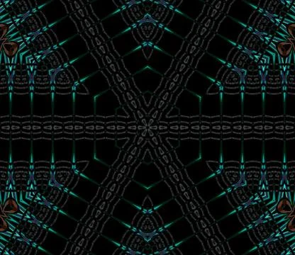 Seamless hexagon pattern black green Stock Illustration