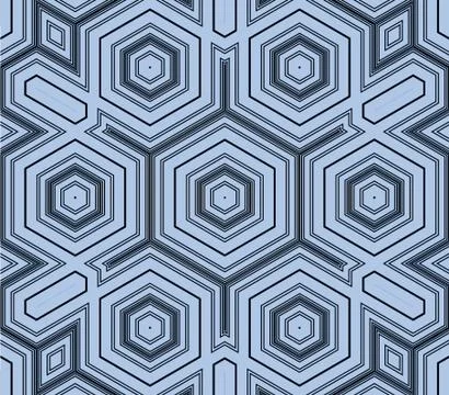 Seamless hexagon pattern blue gray Stock Illustration