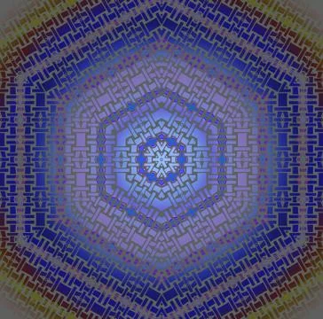 Seamless hexagon pattern blue purple silver gray Stock Illustration