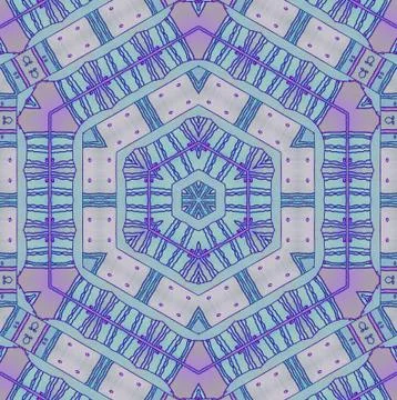 Seamless hexagon pattern blue purple gray Stock Illustration