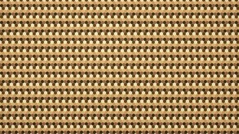 Seamless Hexagon Pattern in Brown and Beige Tones Stock Illustration