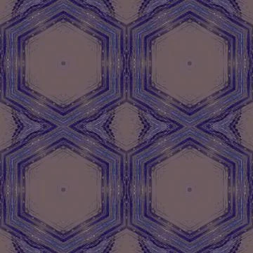 Seamless hexagon pattern brown purple Illustrazione stock