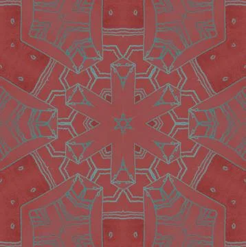 Seamless hexagon pattern brown turquoise Stock Illustration