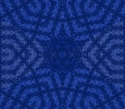 Seamless hexagon pattern dark blue Stock Illustration