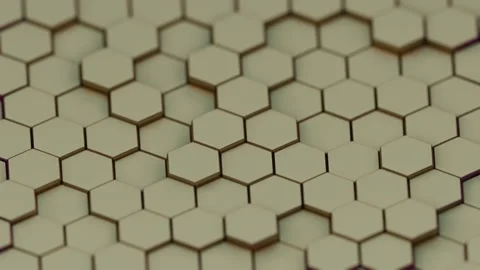 Seamless hexagon pattern, geometrically precise, creating a honeycomb-like, t 動画素材 296897961