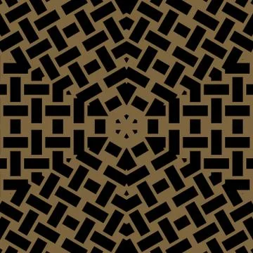 Seamless hexagon pattern gold black Stock Illustration