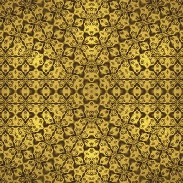 Seamless hexagon pattern gold Stock Illustration