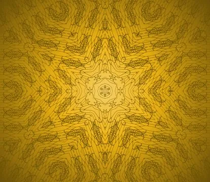 Seamless hexagon pattern gold Stock Illustration