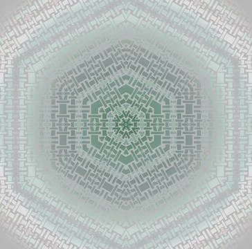 Seamless hexagon pattern green pink silver gray Stock Illustration
