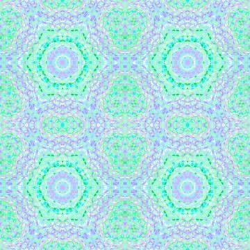 Seamless hexagon pattern mit green purple Stock Illustration