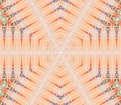 Seamless hexagon pattern orange Stock Illustration