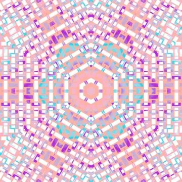 Seamless hexagon pattern pink turquoise purple white Stock Illustration