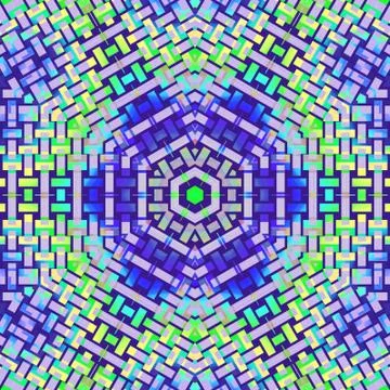 Seamless hexagon pattern purple blue yellow green Stock Illustration