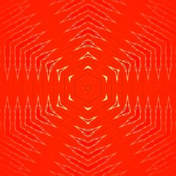 Seamless hexagon pattern red yellow centered and blurred Stock Illustration