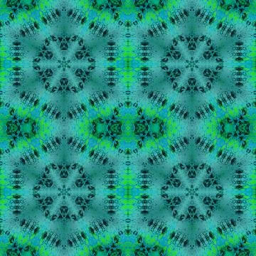 Seamless hexagon pattern turquoise green Stock Illustration