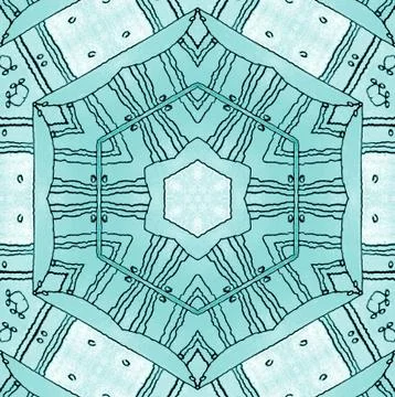 Seamless hexagon pattern turquoise Stock Illustration
