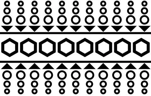 Seamless hexagon pattern. Vector illustration on white background Stock Illustration