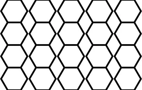 Seamless hexagon pattern. Vector illustration on white background Stock Illustration