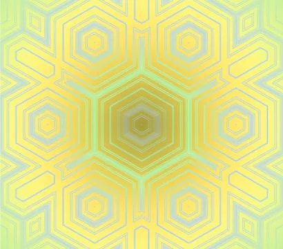 Seamless hexagon pattern yellow blue green Illustrazione stock