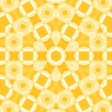 Seamless hexagon pattern yellow orange Stock Illustration