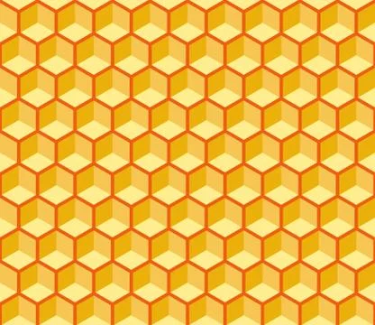 Seamless hexagonal cells vector drawing texture Illustrazione stock