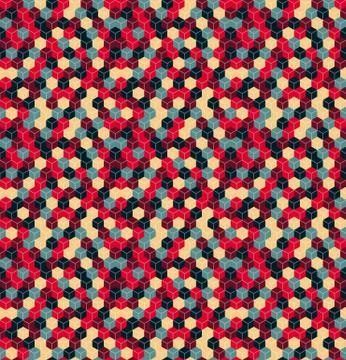 Seamless hexagonal - cube, cubic, honeycomb; pattern, 3d illusion Illustrazione stock