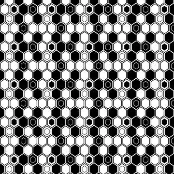 Seamless hexagonal honeycomb pattern background. repeating geometric backgrou Stock Illustration