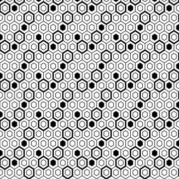 Seamless hexagonal honeycomb pattern background. repeating geometric backgrou Stock Illustration