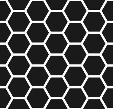 Seamless Hexagonal Honeycomb Repeating Pattern Vector Stock Illustration