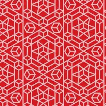 Seamless hexagonal mosaic grid pattern. indian, persian ornamental design Stock Illustration