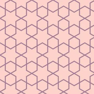 Seamless hexagonal mosaic grid pattern. indian, persian ornamental design 스톡 일러스트