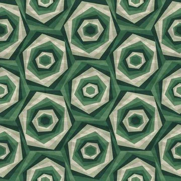 Seamless hexagonal pattern with green colors 스톡 일러스트