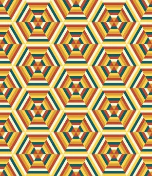 Seamless hexagonal pattern Stock Illustration