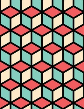 Seamless Hexagonal Pattern Stock Illustration