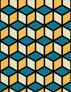 Seamless Hexagonal Pattern Stock Illustration