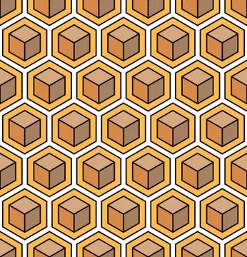 Seamless Hexagonal Pattern Stock Illustration