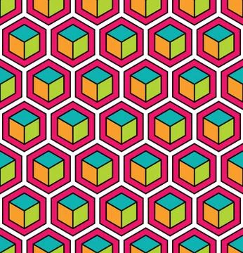 Seamless Hexagonal Pattern Stock Illustration